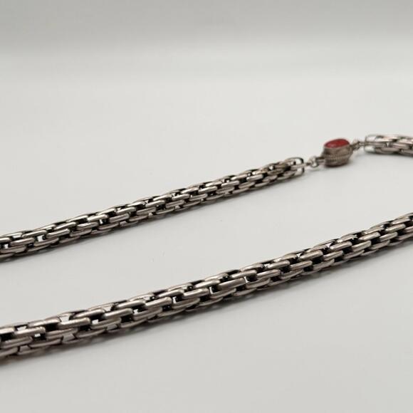Vintage Tibetan Sterling Silver & Coral Necklace And Bracelet Set - Picture 9 of 10